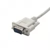 Akyga AK-CO-03 RS-232 Seriell-Kabel, D-Sub 9-polig Stecker/Stecker, nicht gekreuzt, 2 m, Weiß