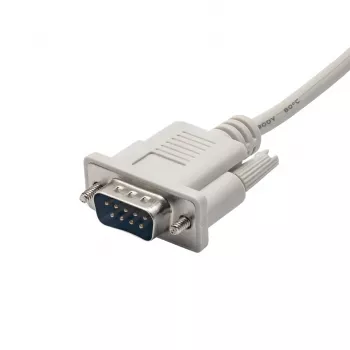 Akyga AK-CO-03 RS-232 Seriell-Kabel, D-Sub 9-polig Stecker/Stecker, nicht gekreuzt, 2 m, Weiß