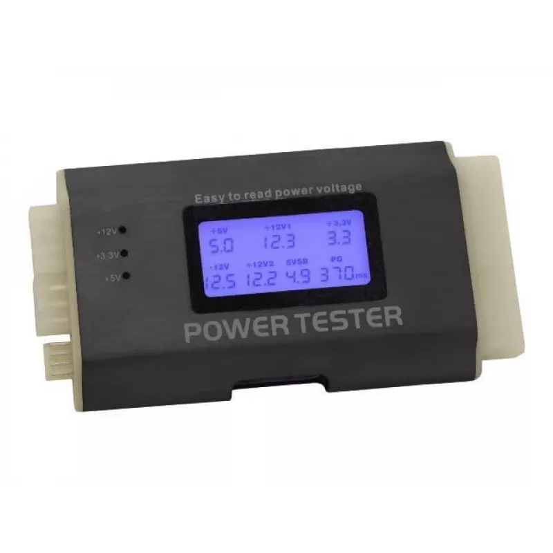 DeLOCK 18159 Netzteiltester III für ATX/BTX/ITX, Schwarz/Weiß