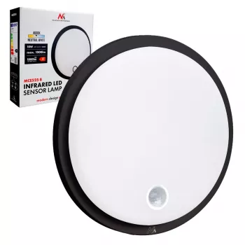 LED-Lampe mit PIR-Sensor MACLEAN MCE525 B – Außenwandleuchte, bewegungsaktivierte LED