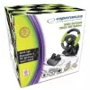 Esperanza EG104 High Octane Lenkrad mit Pedalen, PC/PS3/Xbox 360, Schwarz/Grün