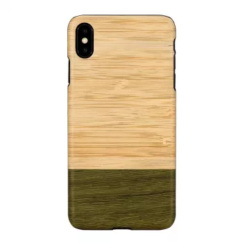 Smartphone-Hülle man and wood für iPhone X/XS — Bambuswald Schwarz