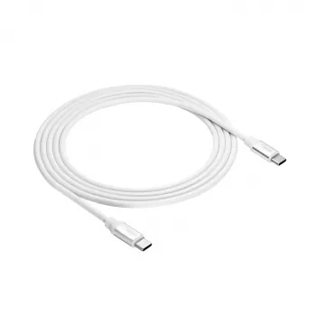 Akyga AK-USB-41 USB-C auf USB-C Kabel, USB 2.0, 60 W, 1,8 m, Weiß