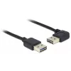 USB-Kabel DeLOCK 1m USB 2.0 A m/m 90° Schwarz