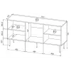 Cama Meble HOLE Kommode 152x42,5x74,5 cm, mattschwarz