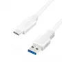 LogiLink USB-Kabel USB 3.2 Gen1 (USB 3.0 / USB 3.1 Gen1) USB-A-Stecker, USB-C-Stecker 0,50 m Weiß CU0173