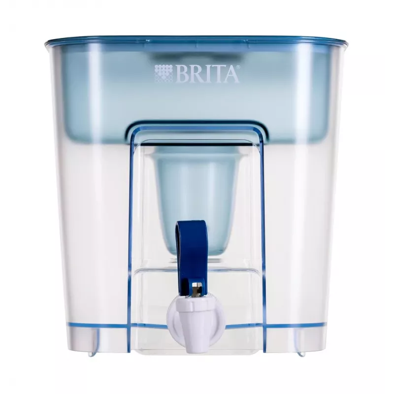 BRITA Flow 1052805 Wasserfilter-Spender mit MAXTRA PRO Pure Performance Kartusche, 8,2 l (5,2 l gefiltert), Blau