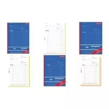 Herlitz 880534 Auftragsbuch A5, 3 x 40 Blatt, selbstdurchschreibend