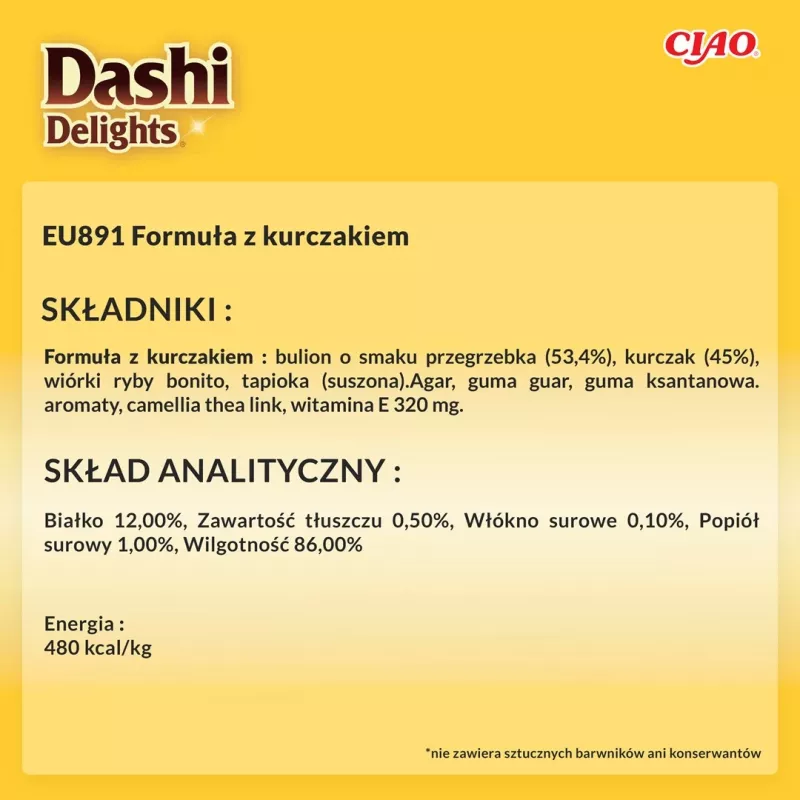 INABA Dashi Delights Katzenleckerli, zarte Flocken mit Huhn, 40 g