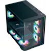Tower-PC-Gehäuse AEROCOOL P500C EVO-G-BK-v1 mit 2 Hartglas-Seitenteilen, Schwarz