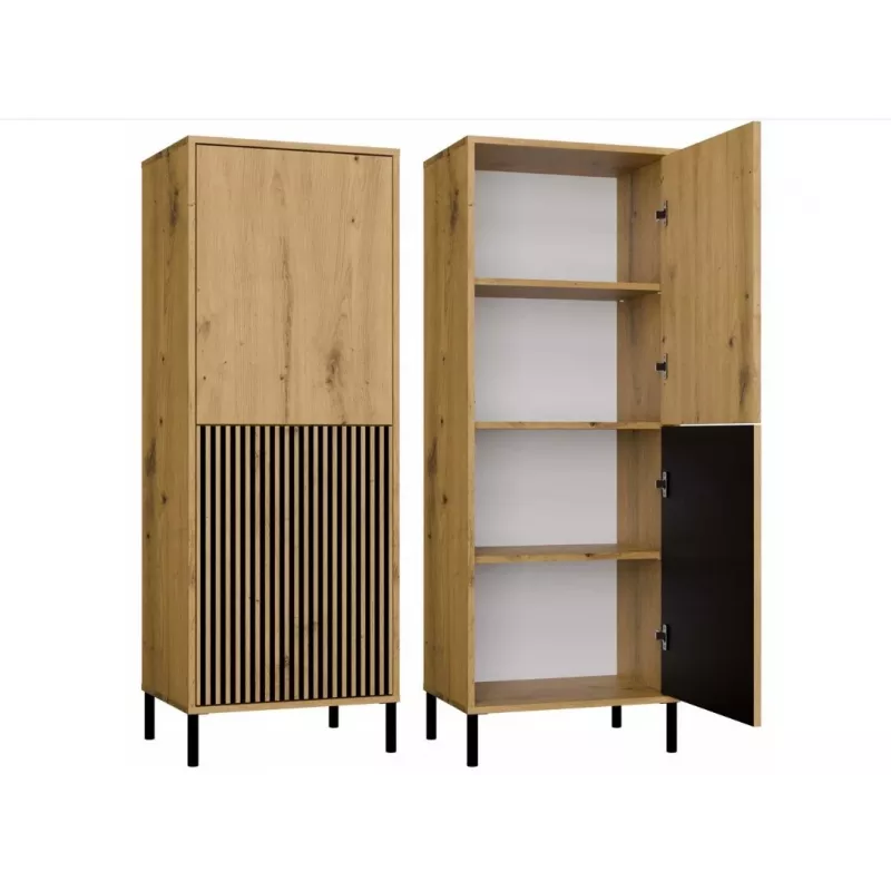 KAMARO 2DK schlank/GŁ Eiche ARTISAN DISPLAY CABINET