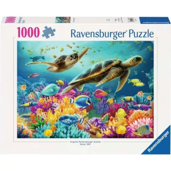 Ravensburger Puzzle Blaue Unterwasserwelt 1000 Teile, Jugendliche/Erwachsene, Standardformat