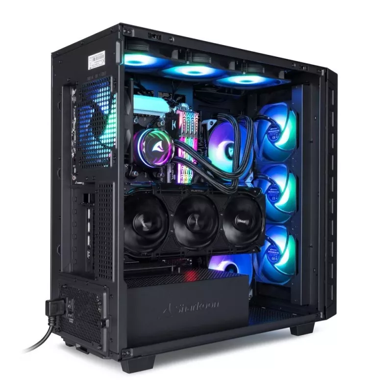 Sharkoon REBEL C80M RGB Midi-Tower Schwarz