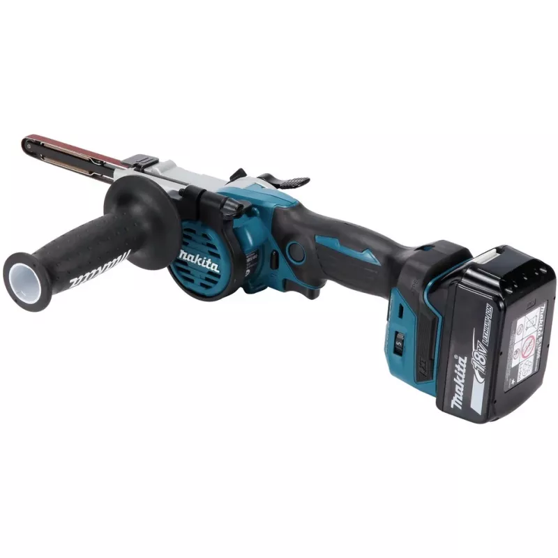 Makita DBS180Z Akku-Bandfeile, 18 V, Schwarz/Blau (ohne Akku)