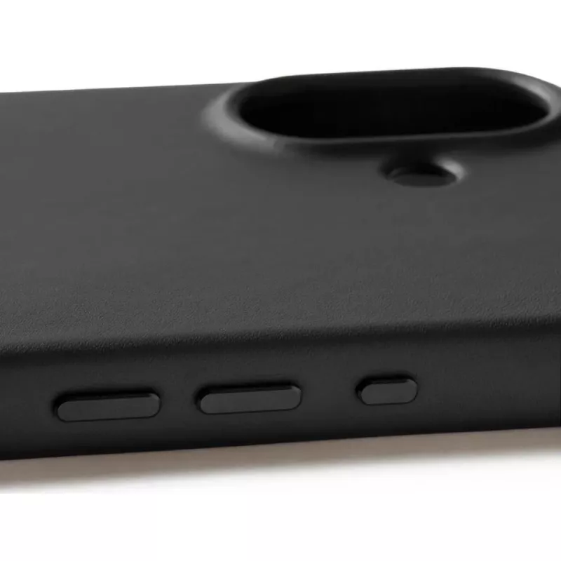 Mujjo Full Leather Case MagSafe Hülle für iPhone 17 Schwarz