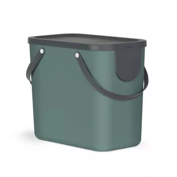 rotho Albula 25 L rechteckige Aufbewahrungsbox, dunkelgrün, Technopolymer, 400×235×340 mm