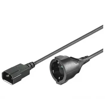 Microconnect PE130200 Netzkabel Schwarz 2 m C14-Kupplung