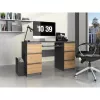 Computertischplatte e shop KUBA ANTR/ART, gerade, rechteckig, aus Spanplatte, 1300×510×760 mm, Eichenfarbe