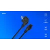 Savio CL-158 Netzkabel IEC C5 auf C/E/F-Stecker, 3 m, Schwarz