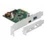 DeLOCK 90299 PCIe x4 Karte, 1x USB Type-C + 1x USB Type-A, USB 3.2 Gen 2 (10 Gbps)