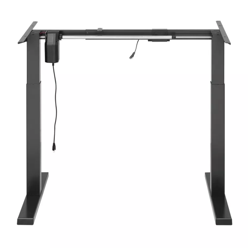 Ergo Office Höhenverstellbarer Elektrischer Schreibtisch, Grau, Max. Höhe 123 cm, 80 kg - ohne Tischplatte, für Steh- und Sitzarbeit, ER-433