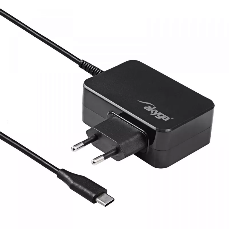 Akyga AK-ND-82 USB-C-GaN-Notebook-Netzteil 90 W, PD 3.0, 5–20 V, 1,8 m Kabel, schwarz