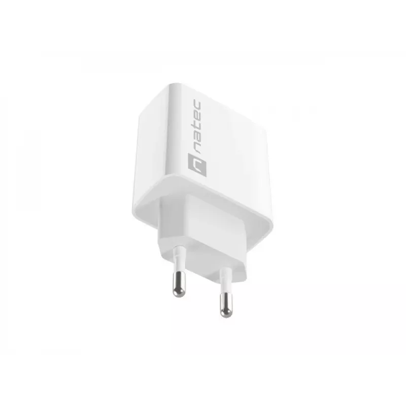 Indoor USB-C Schnellladegerät NATEC RIBERA 12V 20W Quick Charge 3.0 Weiß