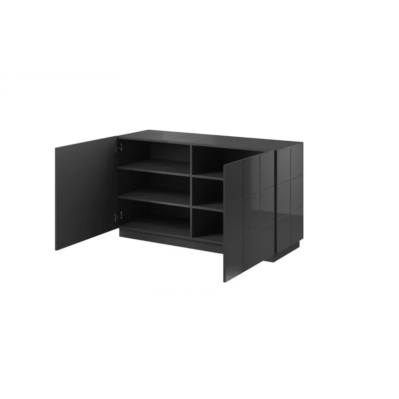 Cama Sideboard 2D REJA graphitgrau glänzend/graphitgrau glänzend