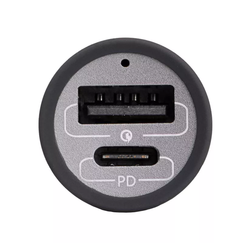Akyga AK-CH-26 GaN-Kfz-Ladegerät 12/24 V, 100 W, USB-C PD 3.0 + USB-A QC 3.0, grau