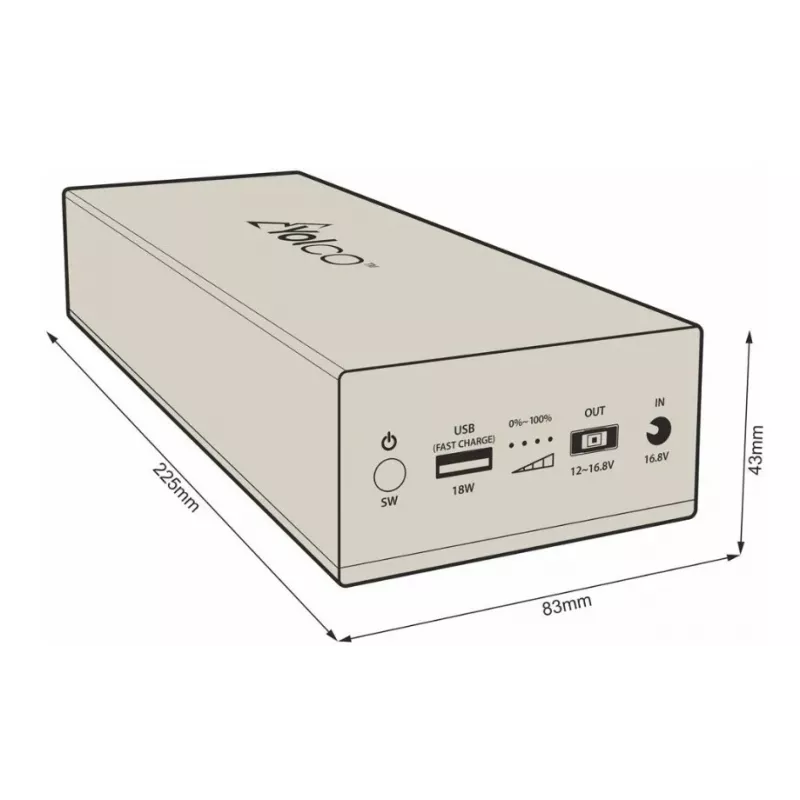 Yolco externe Akku-Powerbank für Yolco CSX5 Kühlschränke