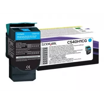 Lexmark C540H1CG Toner Cartridge für C540/C543/C544/C546, Cyan, High Yield, 2000 Seiten