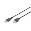 Digitus ASSMANN - USB-Verlängerungskabel - USB (W) auf USB (W) - 1,8 m (USB/USB 2.0) - vergossen - Schwarz (AK-300200-018-S)