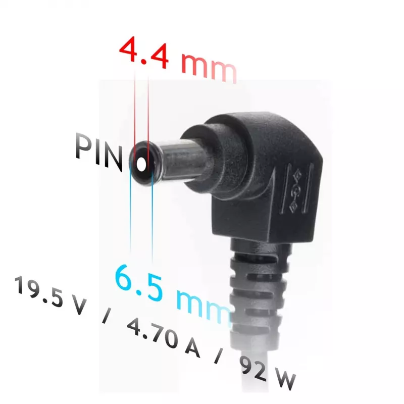 Akyga AK-ND-20 Laptop-Netzteil für Sony, 92 W, 19,5 V, 4,7 A, 6,5 x 4,4 mm + Pin