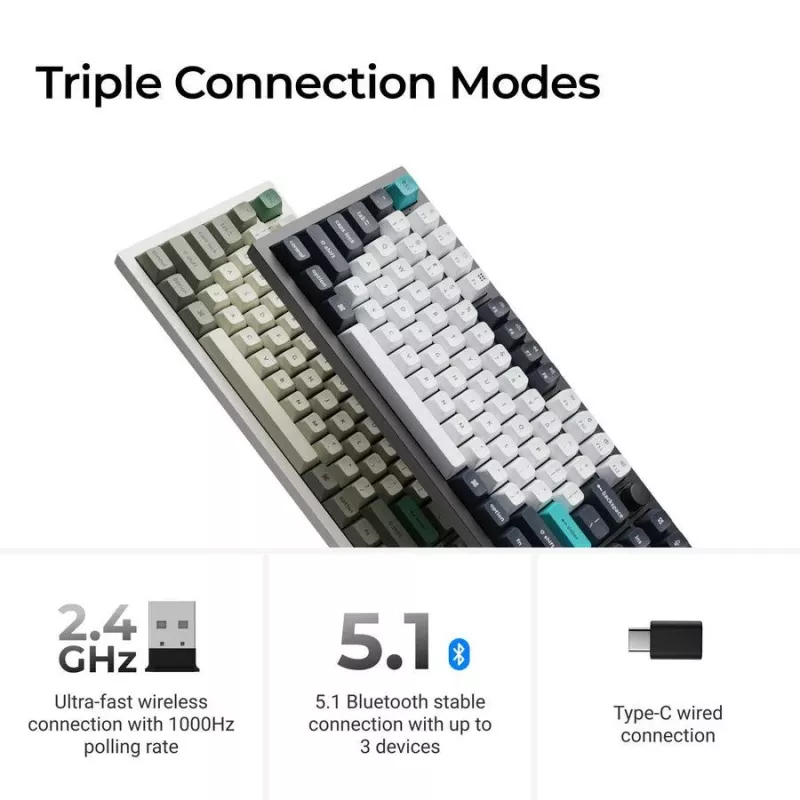 Mechanische Tastatur Keychron Q6 Max QMK VIA mit Gateron Jupiter Switches, Full-Size-Layout