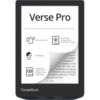 PocketBook Verse Pro e-book reader Touchscreen 16 GB Wi-Fi Schwarz, Blue