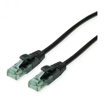 ROLINE RM Patchkabel Cat.6A UTP, schwarz, 0,3 m