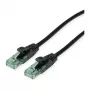 ROLINE RM Patchkabel Cat.6A UTP, schwarz, 0,3 m