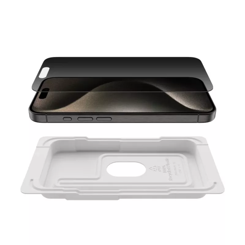 Sichtschutz-Displayschutzfolie Belkin OVA169HQ für iPhone 16 Pro Antibakteriell Stoßfest