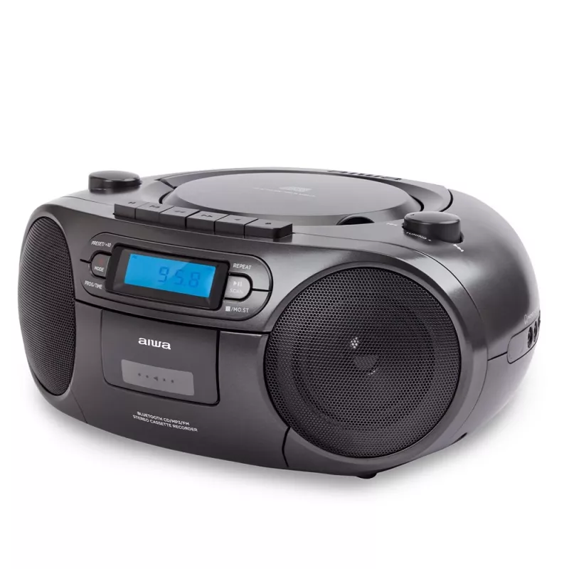 Tragbares Stereo-System Aiwa BBTC-550BK Digital 6 W FM PLL Schwarz
