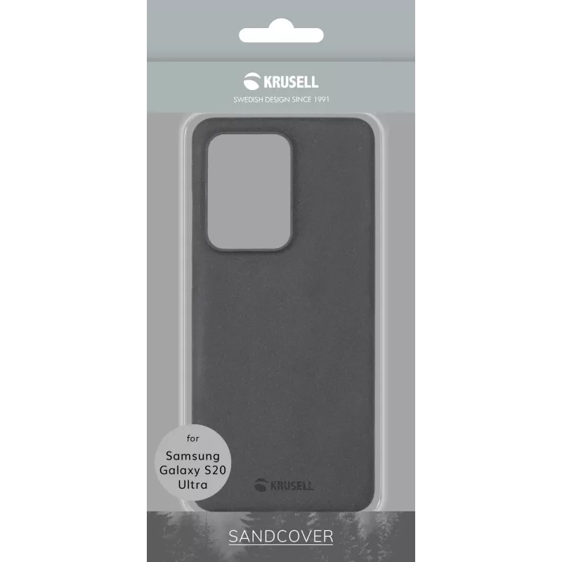 Krusell Essentials SandCover Hülle für Samsung Galaxy S20 Ultra, Schwarz