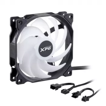 XPG VENTO 120 ARGB PWM (3er-Pack) Schwarz, Lüfter, 12 cm, 300 U/min, 1850 U/min, Schwarz