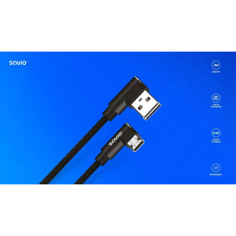 SAVIO CL-162 Mobiltelefonkabel Schwarz