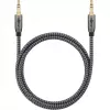 Goobay 65273 Plus 3,5-mm-Stereo-AUX-Audiokabel, 1 m, Schwarz/Silber