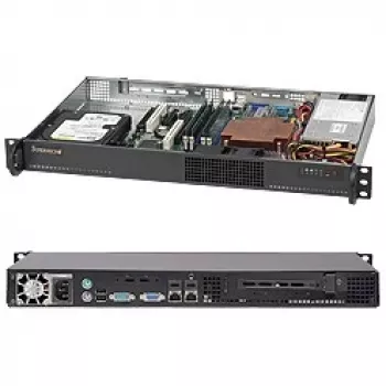 Supermicro - SuperChassis 510-203B (Schwarz) - Rack-Montage 1U - micro ATX 200 Watt Schwarz