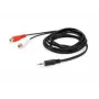 Equip 147093 Audiokabel, 2 x RCA-Buchse auf 3,5-mm-Stecker, 2,5 m, Schwarz