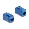 Delock 90642 Keystone-Modul RJ45-Buchse zu RJ45-Buchse, Cat.6A UTP, blau