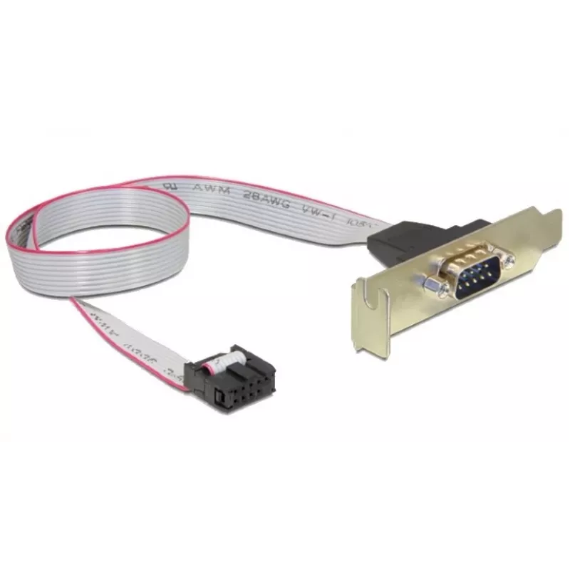 Gembird CC-DB9ML-01 DB9-Slotblech für serielle Schnittstelle mit 10-poligem Kabel, Low Profile
