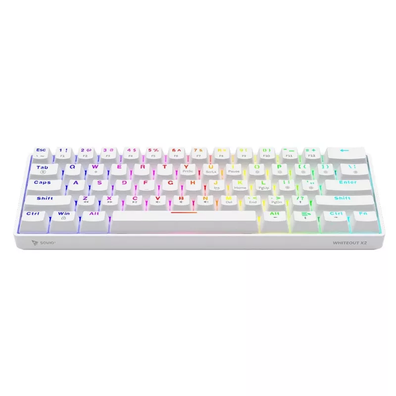Mechanische Tastatur Whiteout X2, Brown Outemu, Hot Swap Savio Savgk-whit