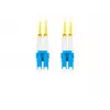 LANBERG FO-LULU-SD11-0010-YE Glasfaser-Patchkabel, SM LC/UPC auf LC/UPC Duplex, G.657.A1, 1 m, Gelb