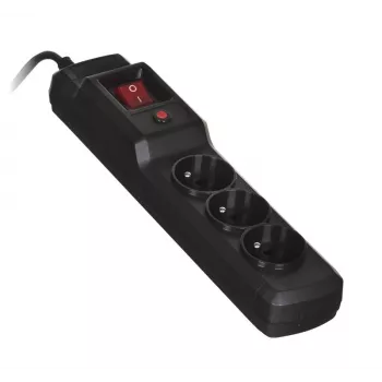 Activejet COMBO 3GN 3M schwarze Steckdosenleiste mit Kabel